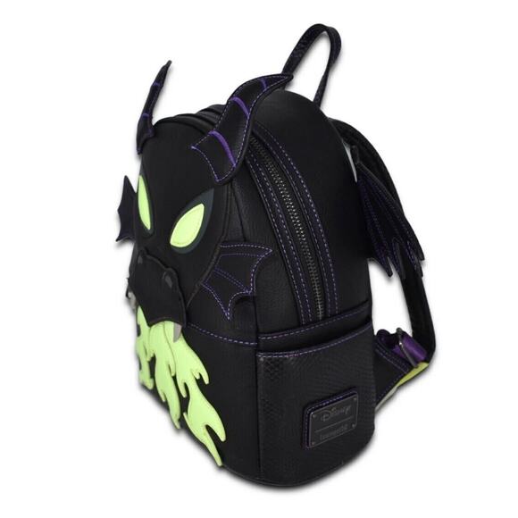 Loungefly Disney Sleeping Beauty Maleficent Dragon Cosplay GITD NWT main image 6
